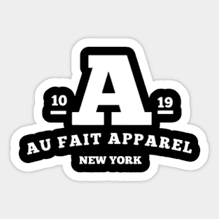 Aufait white og 1 logo  New York Sticker